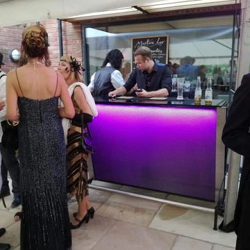 Mr Bartender modern LED Mobile bar at birthday celebration 