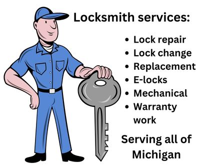 Locksmith, lock repair, replacement and warranty Able Safe Pinconning, MI