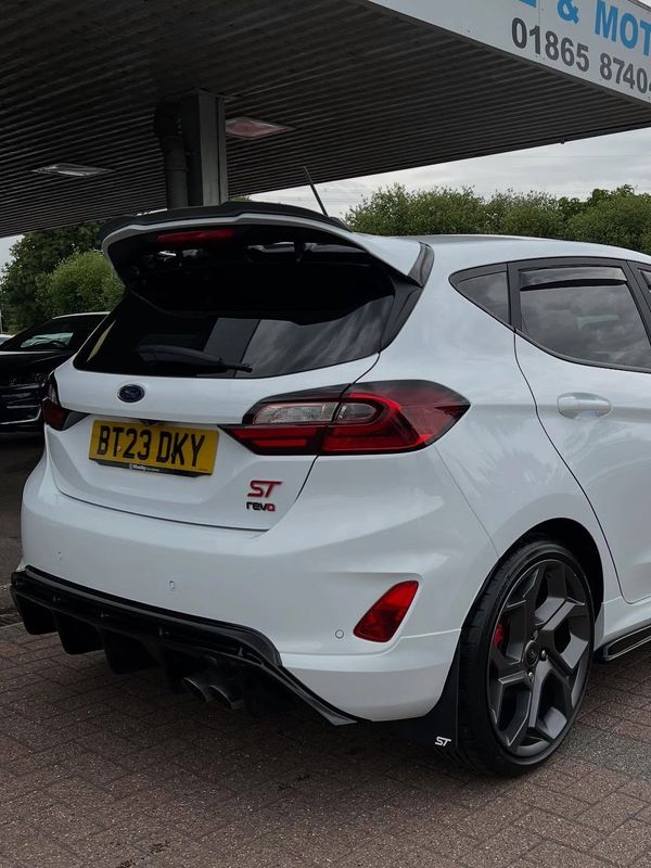 Rear end of a Ford Fiesta ST-3 tuned by Revo and detailed by Sauced Detailing in Buckinghamshire
