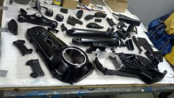 Harley Davidson parts Powder Coated ALL Satin Black