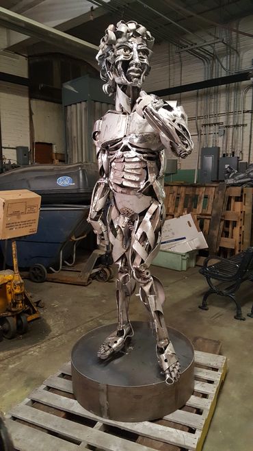 Steel Sculpture of a man