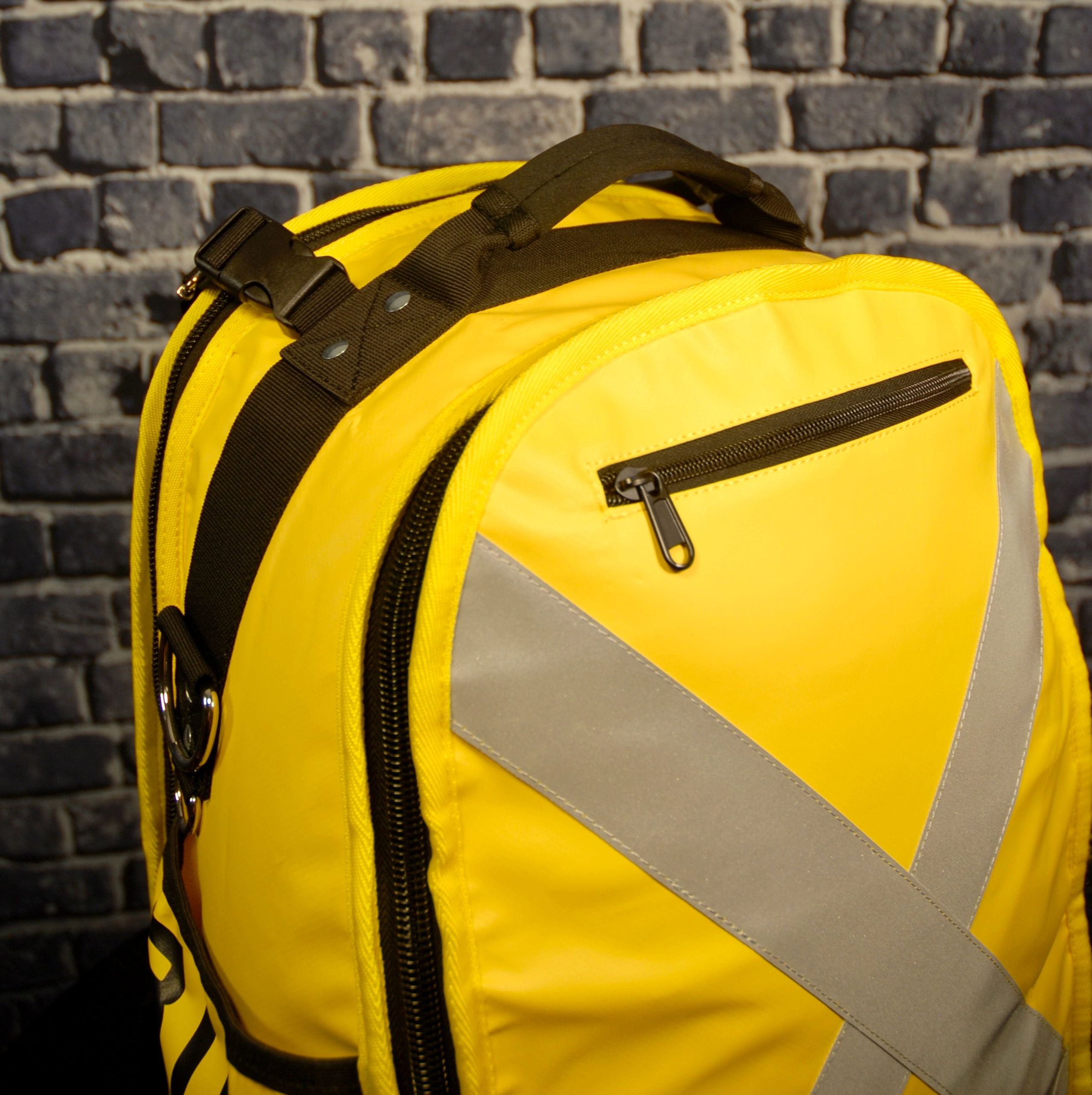 HKIndustrial BYB Big Yella (yellow) Backpack, high visibility (viz) tool bag, Padded laptop backpack