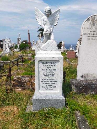 Restored lead lettering.