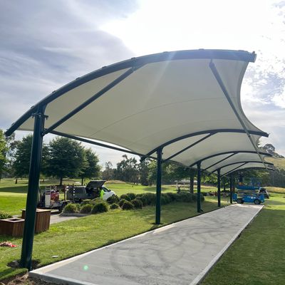Driving range cantilever shade