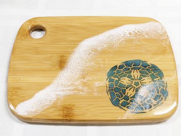 Sunset on Bamboo Small Resin Cutting Board – Fyre Art Studio