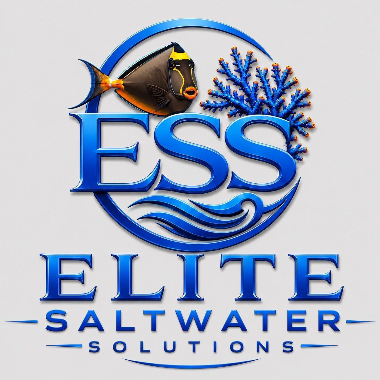 Logo for Elite Saltwater Solutions with marine theme.