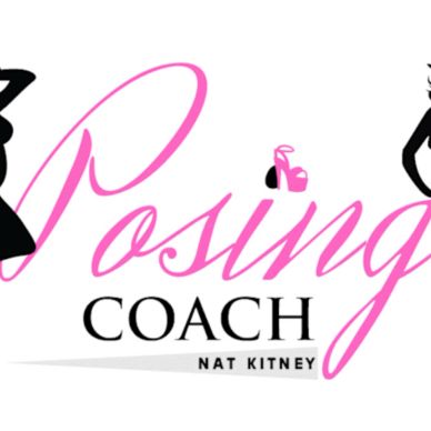 Silhouettes of two women with high heels around the text 'Posing Coach Nat Kitney'.