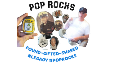 Hand-painted rocks with portraits and QR codes, celebrating legacy and memories.