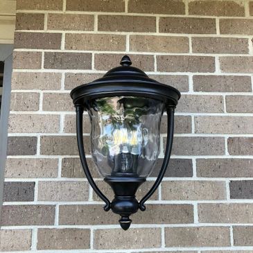 Coach light installation 