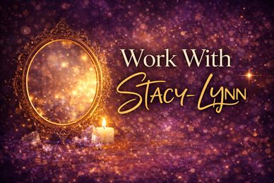 Work with Stacy-Lynn promotional image with mystical background.