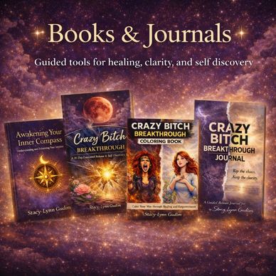 Books and journals for healing and self-discovery by Stacy-Lynn Gaudin.