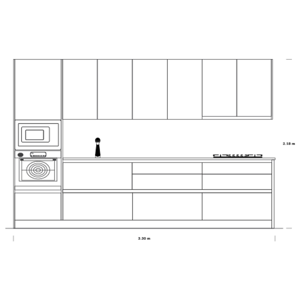 diseño de cocina moderno planos