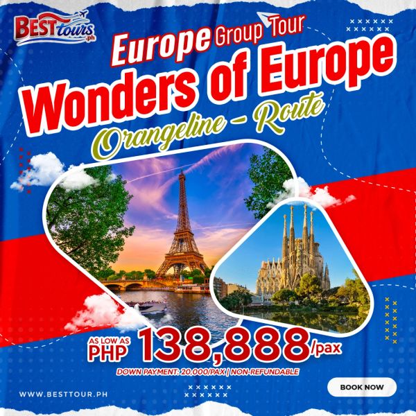 Europe Group Tour Wonders of Europe with Eiffel Tower and Sagrada Familia highlights.