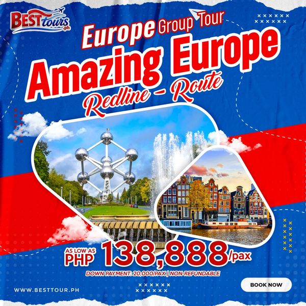 Europe group tour with iconic landmarks and affordable prices.