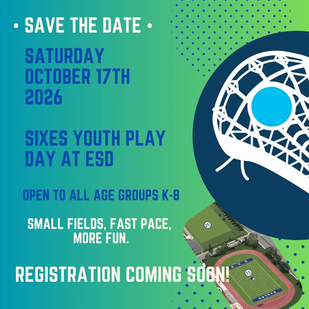 Save the date for Sixes Youth Play Day on October 17, 2026, at ESD for ages K-8.