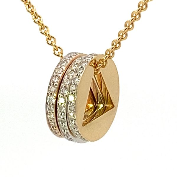 A gold and diamond necklace