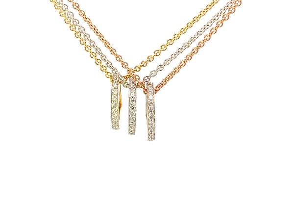 A gold and diamond necklace
