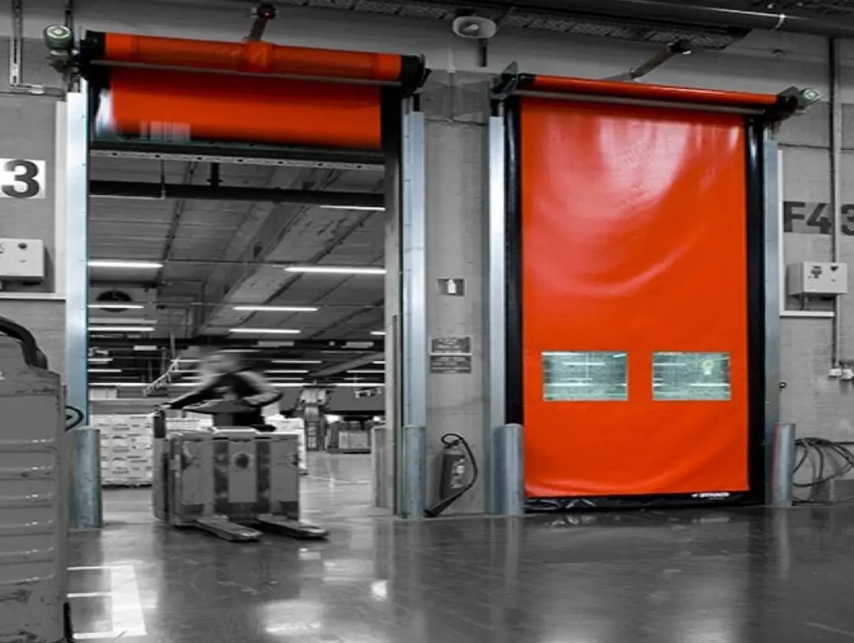 High speed red doors