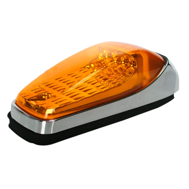 32022403AK CAB MARKER LIGHT AMBER KIT LED WITH CHROME BEZEL