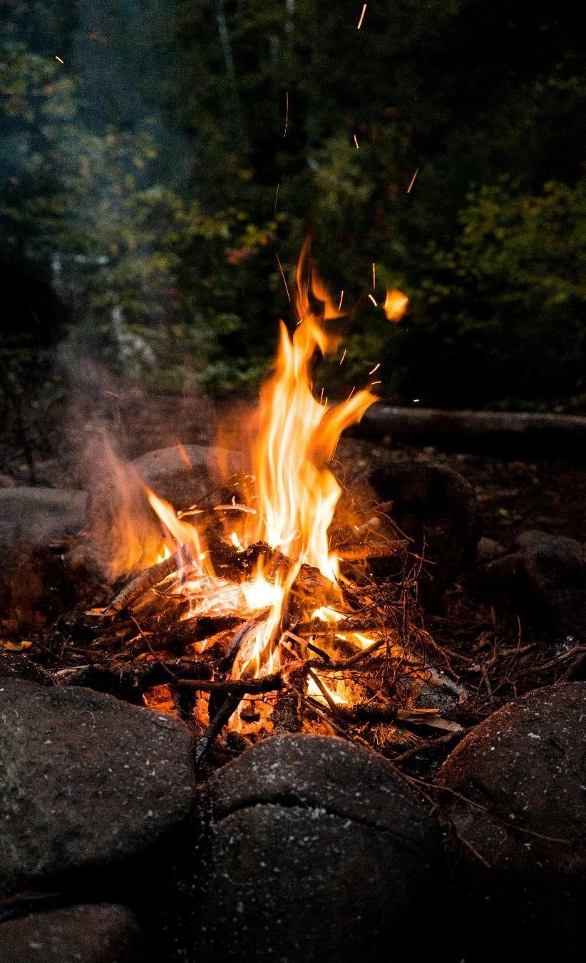 bonfire with rock circle bonfire with rock circle