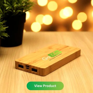 Best Corporate Gifting and Welcome kits in bangalore, The Sustainable Bamboo Executive Power Bank.