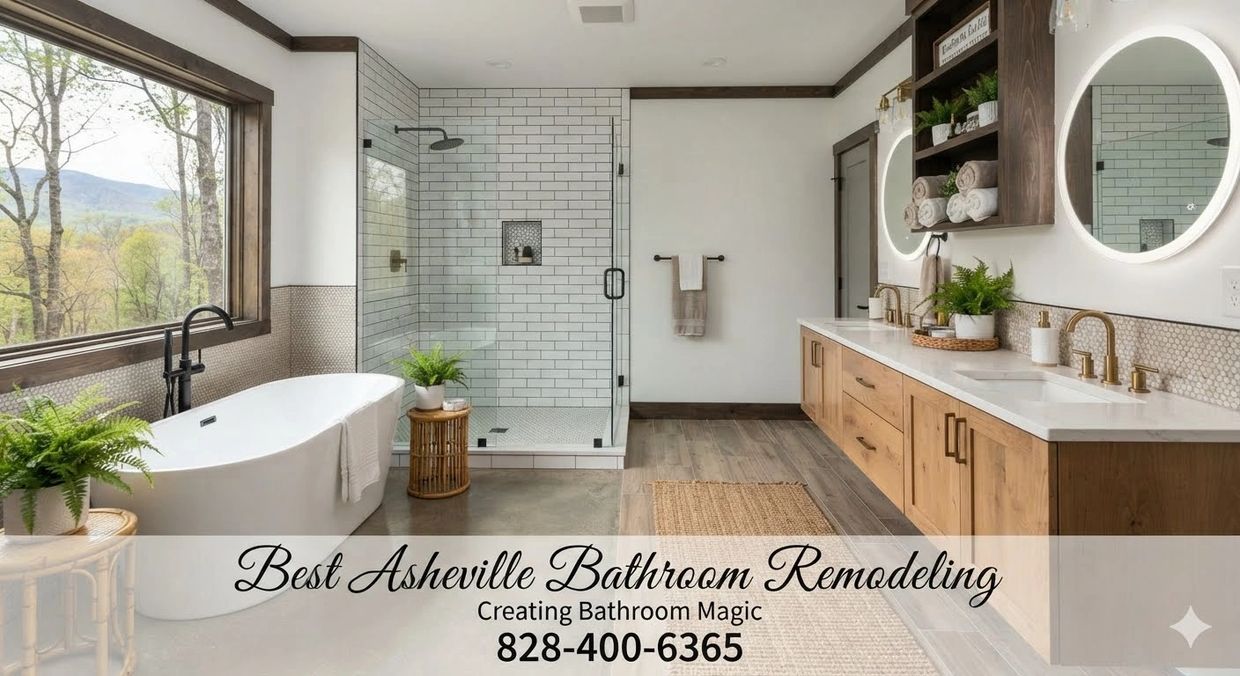 Modern, spacious bathroom with natural light and elegant fixtures.