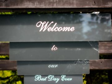Blackboard Slate Wedding Outdoor Sidewalk Sign Tabletop Easels