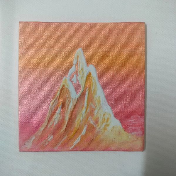Himalaya & Travel Inspired Fridge Magnets
Snow Capped peak with beautiful sunset in  background
