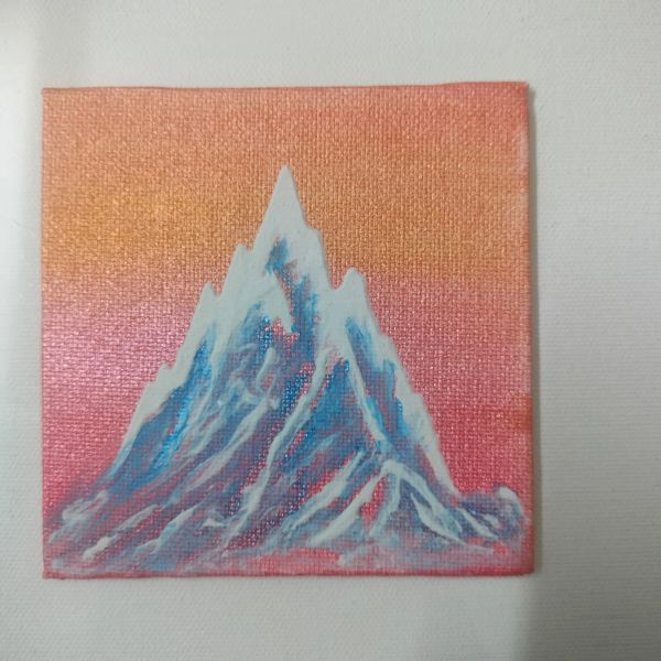 Himalaya & Travel Inspired Fridge Magnets
Snow Capped peak with beautiful sunset in  background