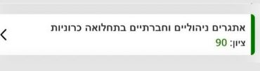 Hebrew text about management challenges and social in rental.
