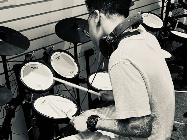 Testing out some electronic drums
