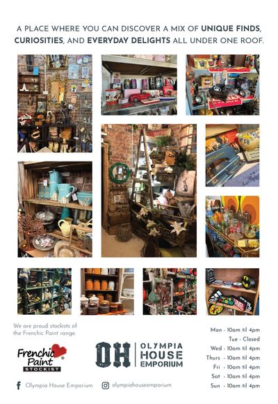 Olympia house emporium in chesterfield address phone number and opening times 