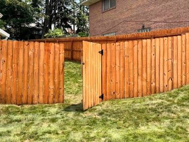 Fence staining