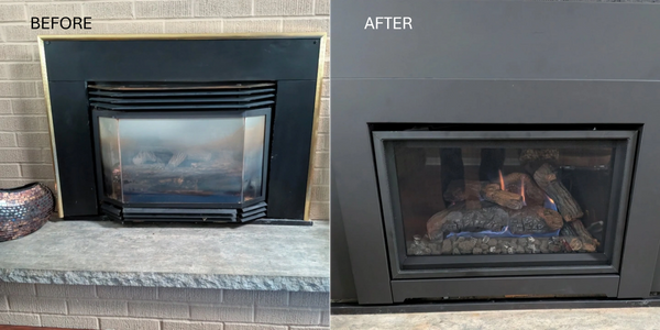old vs new fireplace