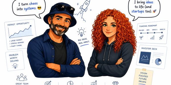 Two entrepreneurs sharing their visions of turning chaos into systems and ideas into startups.