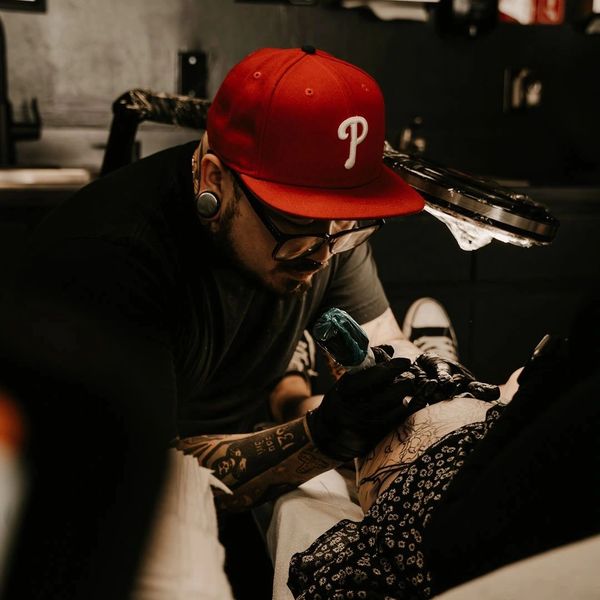 Meet Monster Bob, Modesto's Black work tattoo artist at Dying Art Tattoo in Modesto, Ca