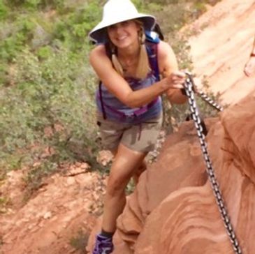 Hiking and writing, working on my book at Angel's Landing Zion National Park.