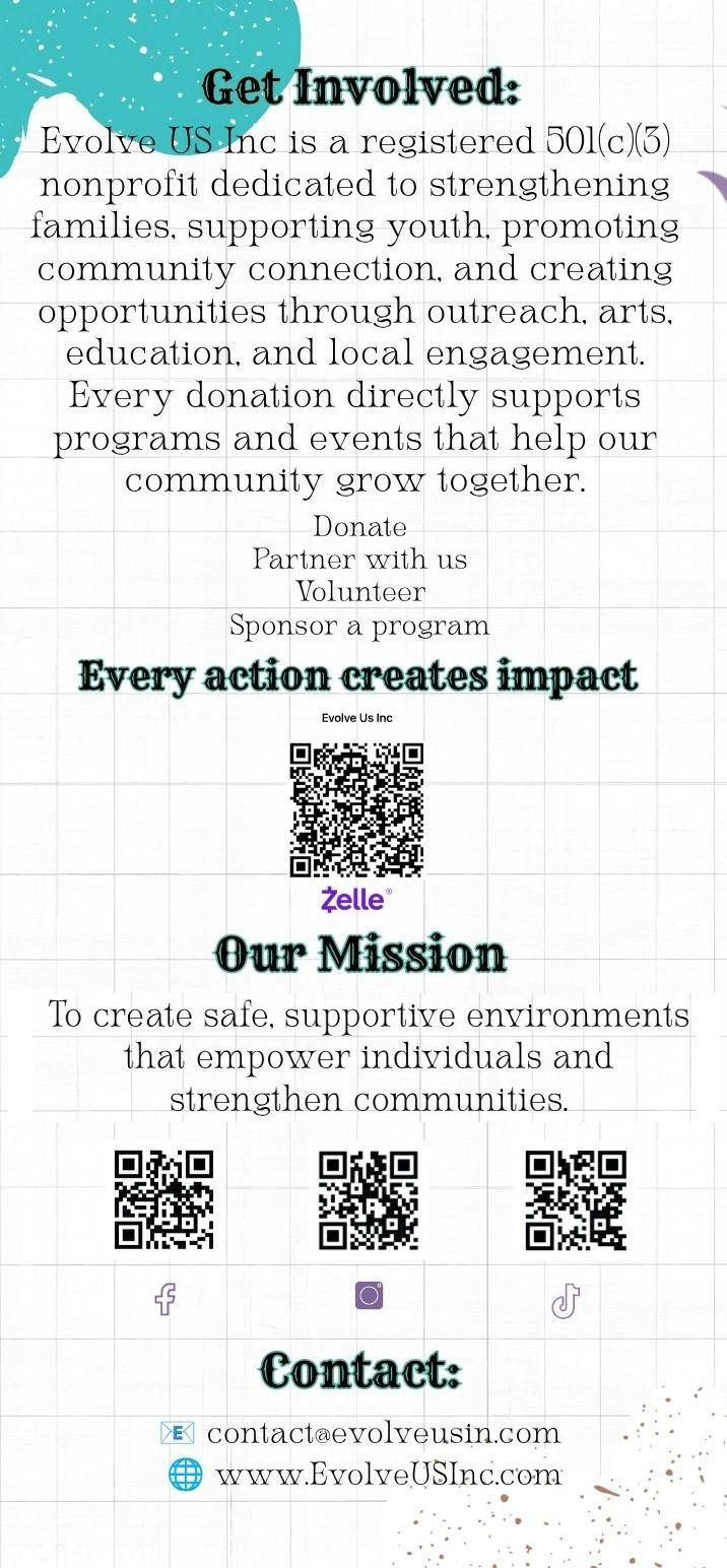 Evolve US Inc nonprofit promoting community support and engagement.