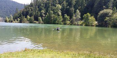 Lewiston Lake kayaker