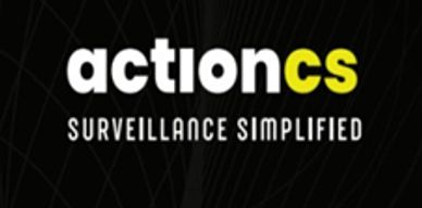 ActionCS logo with tagline Surveillance Simplified.