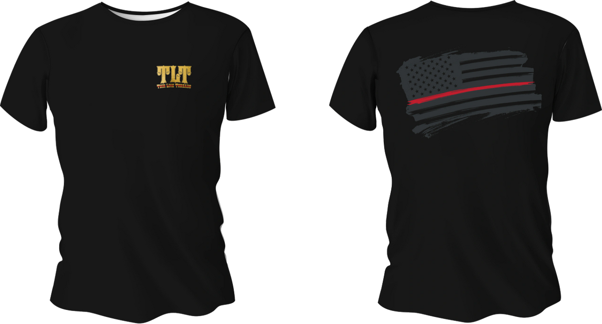 Thin Red Line Flag - Black