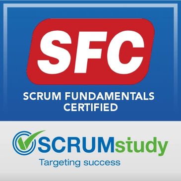 Logo of Scrum Fundamentals Certified by SCRUMstudy.