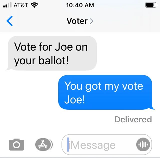 text message to voter get out the vote GOTV