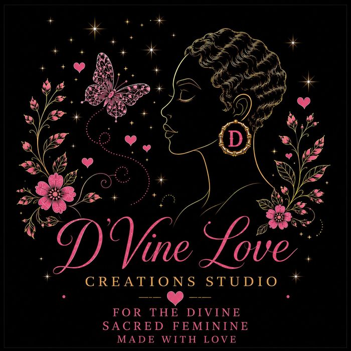 Elegant feminine logo with floral and butterfly elements.