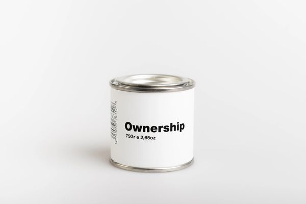A can with the word Ownership on it