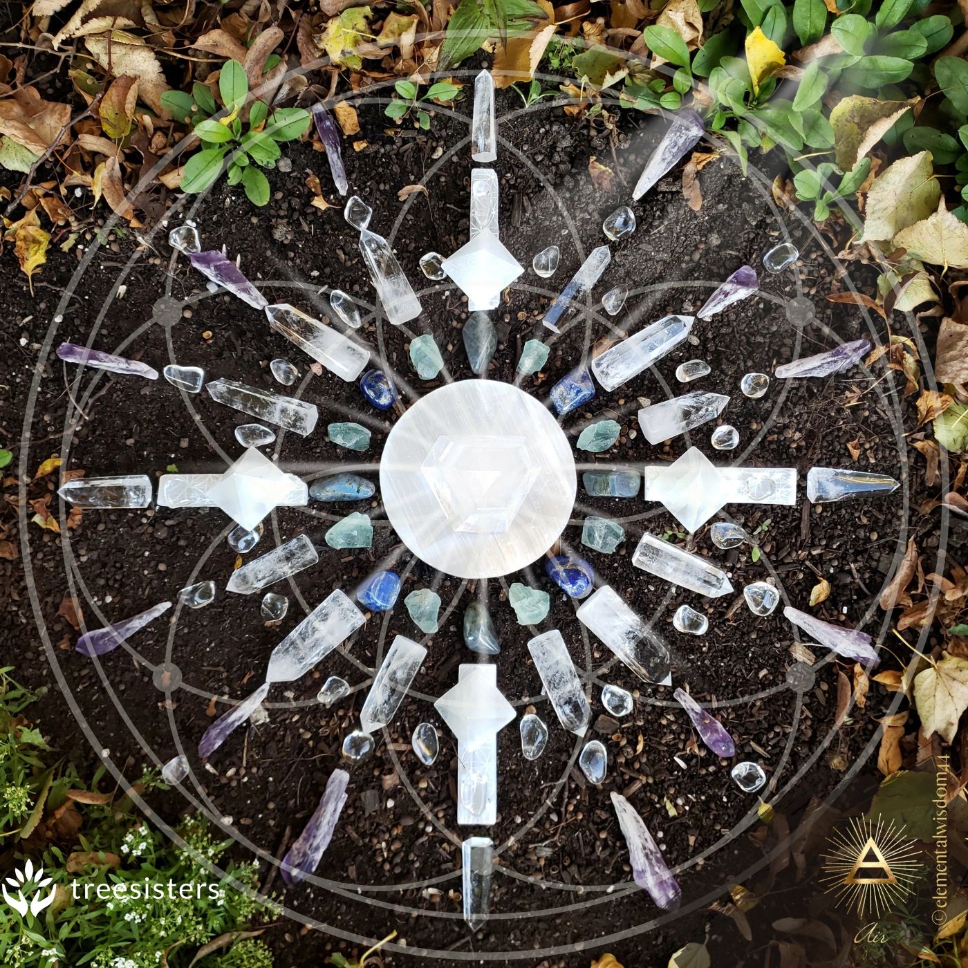Elemental Air Crystal Healing Grid