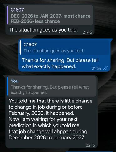 Accurate Prediction On Timing Of Job Change!