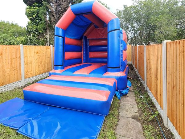 red blue bouncy house