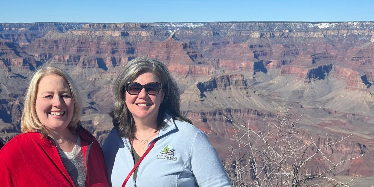 Stephanie and Rayne at the Grand Canyon.