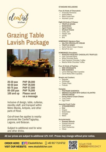 ELEATIST KITCHEN LAVISH GRAZING TABLE